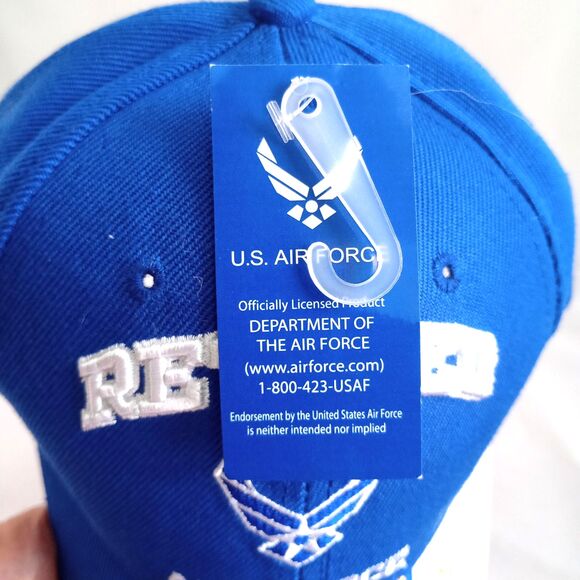 U.S. Air Force Retired Wings Cap Royal Blue Embroidered New 6 Panel - Picture 5 of 7